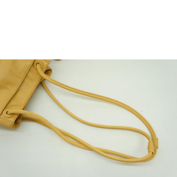 71842 4 Chanel Coco Mark Fringe Shoulder Bag Yellow