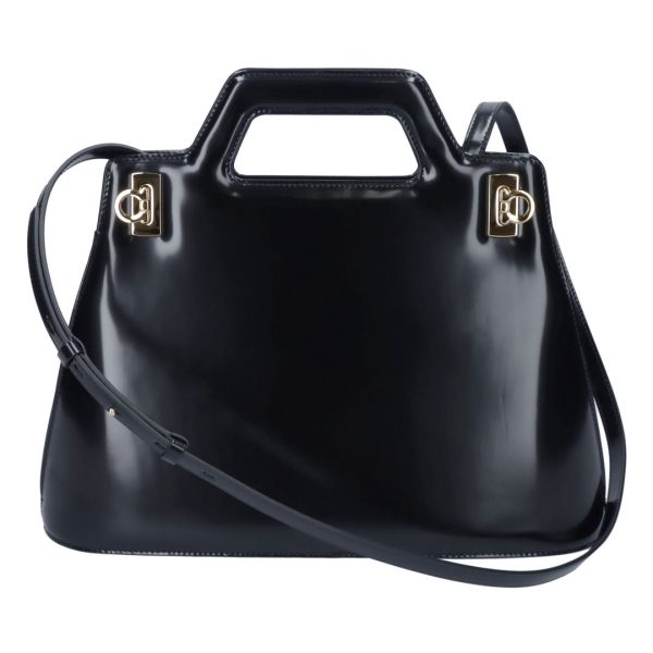 71859 3 FERRAGAMO 2WAY bag WANDA medium black