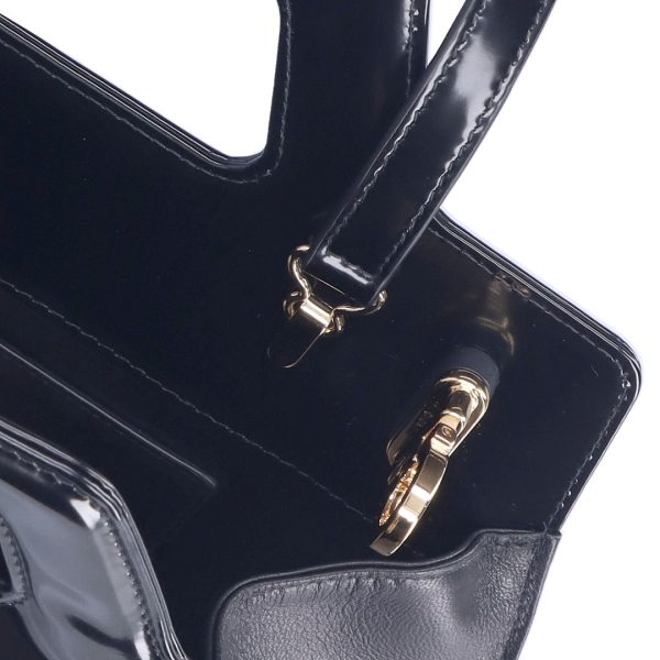 71859 7 FERRAGAMO 2WAY bag WANDA medium black