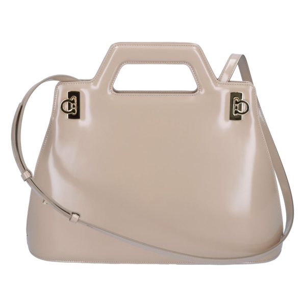 71860 2 FERRAGAMO 2WAY bag WANDA medium beige