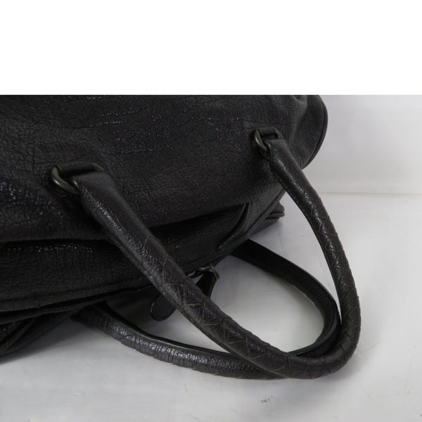 71979 4 Bottega Veneta Goatskin Mini Boston Bag Black