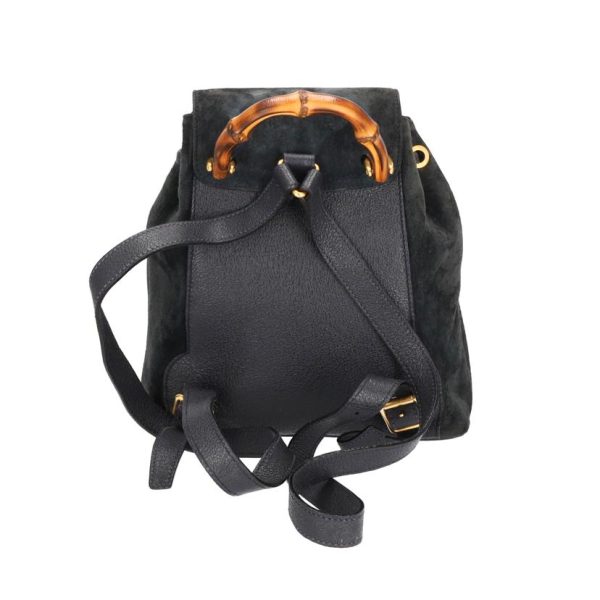 72144 2 Gucci Bamboo Mini Backpack Black