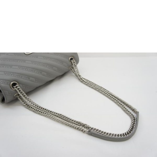 72177 4 Balenciaga BB Chain Around Shoulder Bag Black