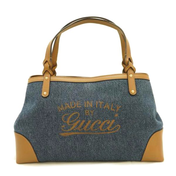 72184 1 Gucci Gucci Craft Denim Tote Bag Blue