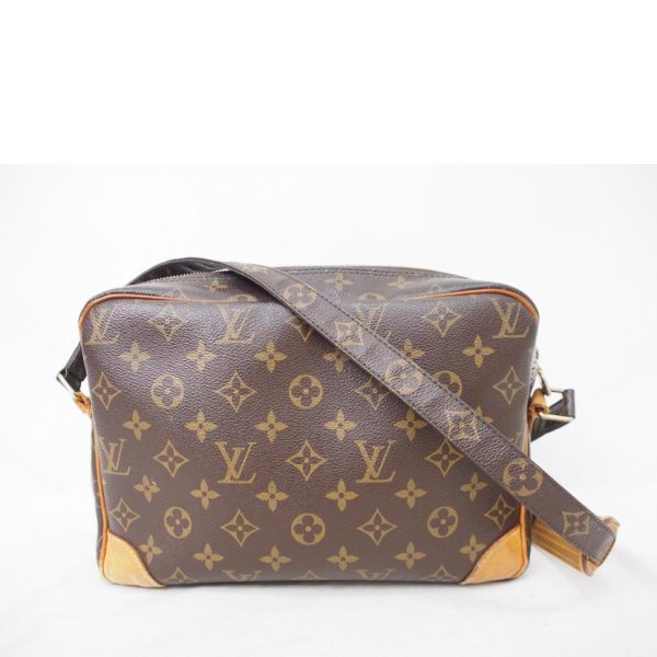 72196 2 Louis Vuitton Nile Monogram Shoulder Bag Brown