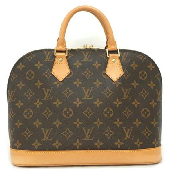 72221 1 Louis Vuitton Alma Handbag Monogram with Key Brown