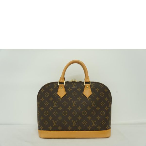 72221 2 Louis Vuitton Alma Handbag Monogram with Key Brown