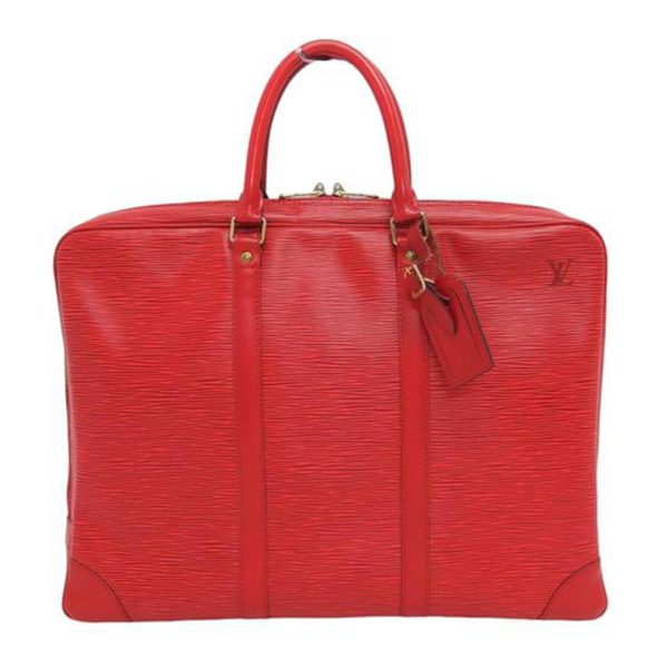 72229 1 Louis Vuitton Porte de Cumin Voyage Epi Leather Bag Red