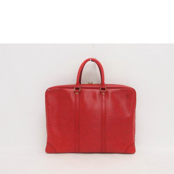 72229 2 Louis Vuitton Porte de Cumin Voyage Epi Leather Bag Red