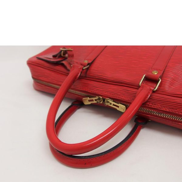 72229 4 Louis Vuitton Porte de Cumin Voyage Epi Leather Bag Red