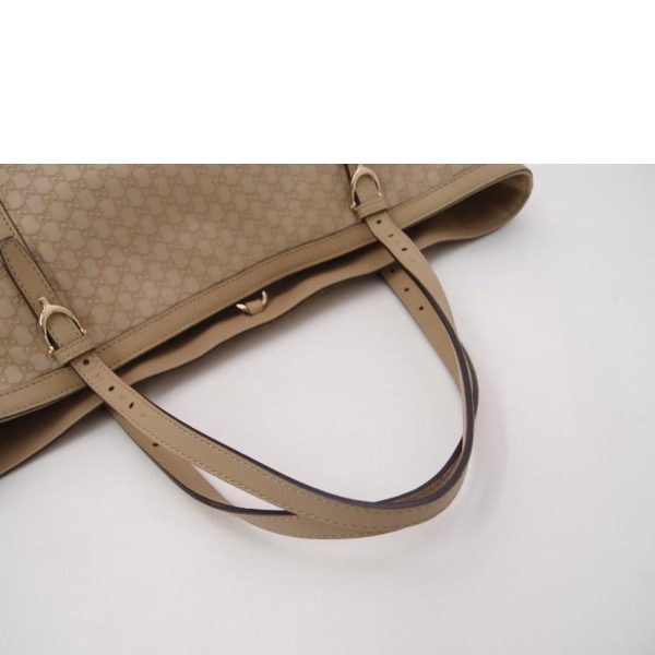 72262 4 GUCCI Leather Shoulder Bag Micro Guccissima Tote Beige