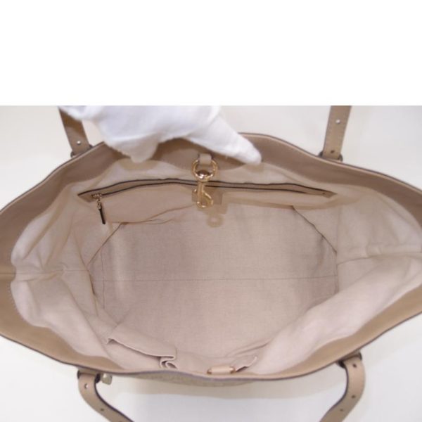 72262 5 GUCCI Leather Shoulder Bag Micro Guccissima Tote Beige