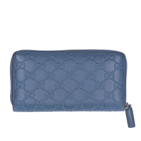 72281 1 Gucci Round Zip Long Wallet Blue