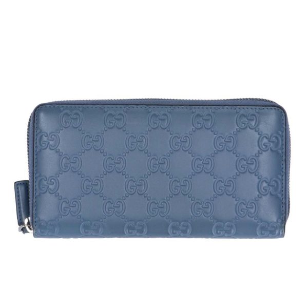 72281 2 Gucci Round Zip Long Wallet Blue