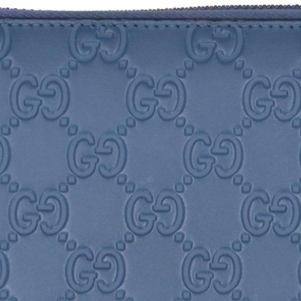 72281 7 Gucci Round Zip Long Wallet Blue