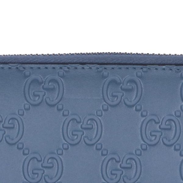 72281 8 Gucci Round Zip Long Wallet Blue