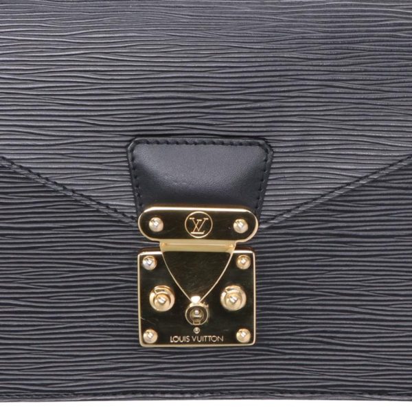 72304 7 Louis Vuitton Concorde Epi Bag Black