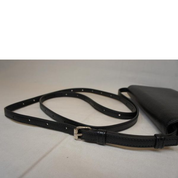 72337 4 Balenciaga Leather Solid Mini Pochette Shoulder Bag Black