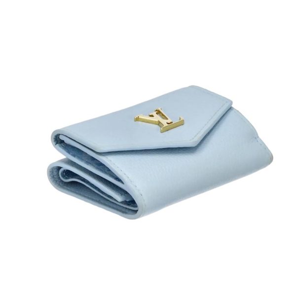 72369 4 Louis Vuitton Portefeuille Lock Mini Wallet Light Blue