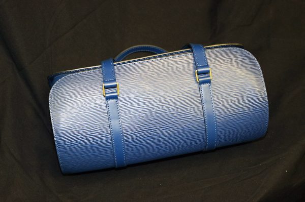 7238 2 Louis Vuitton Epi Souflo Hand Bag Blue