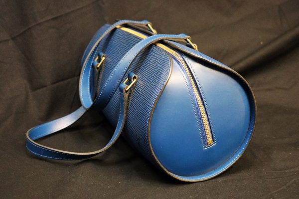 7238 3 Louis Vuitton Epi Souflo Hand Bag Blue