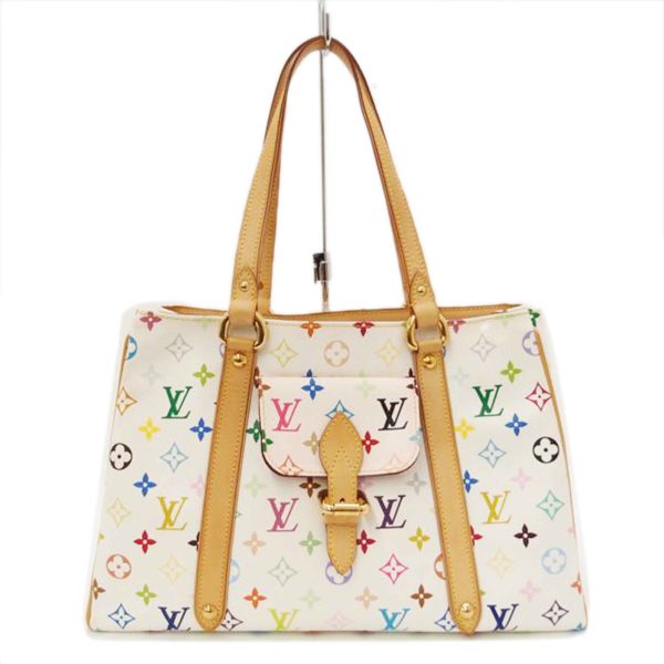 72422 1 Louis Vuitton Aurelia MM Monogram Multicolor Bag White