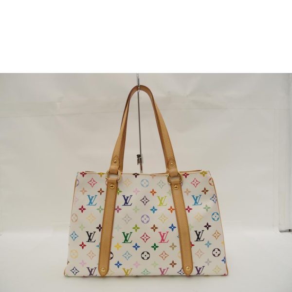 72422 2 Louis Vuitton Aurelia MM Monogram Multicolor Bag White