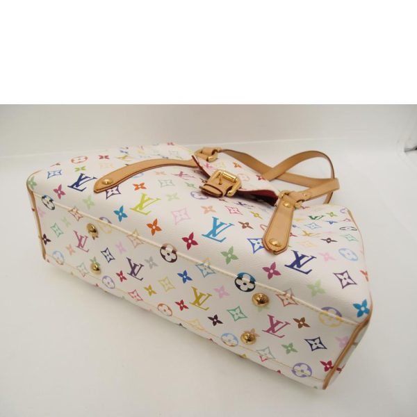 72422 3 Louis Vuitton Aurelia MM Monogram Multicolor Bag White