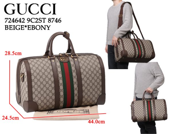 724642 9c2st 8746 1 GUCCI Ophidia Small duffel bag GG bag beige