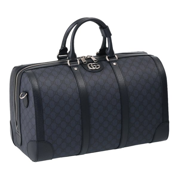 724642 uulhk 8441 GUCCI Ophidia Small Duffel GG Supreme Bag Padlock Bag Black