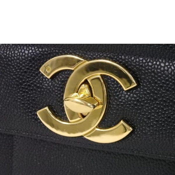 72496 7 Chanel Mademoiselle Chain Shoulder Bag Caviar Skin Black