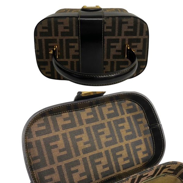 724b724 32159 7 Fendi Zucca Canvas Leather 2way Vanity Bag