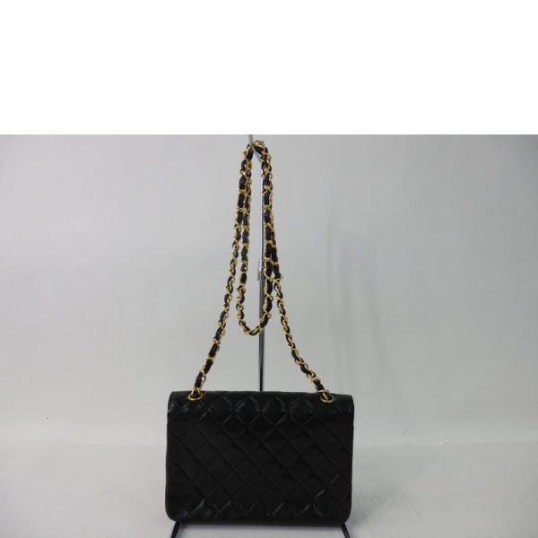 72571 2 Chanel Circle Coco Mark Matelassé Shoulder Bag Black