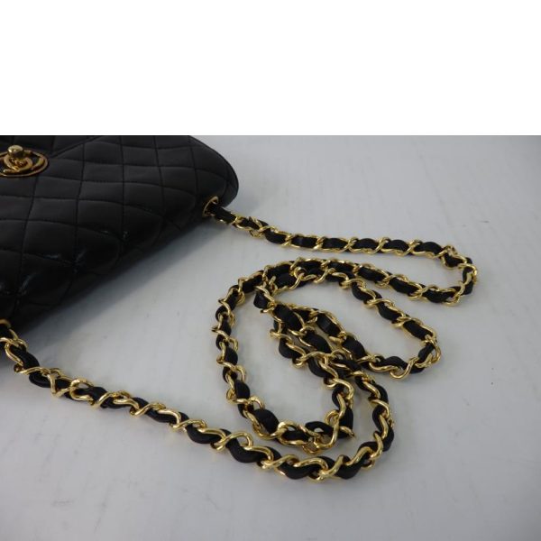 72571 5 Chanel Circle Coco Mark Matelassé Shoulder Bag Black