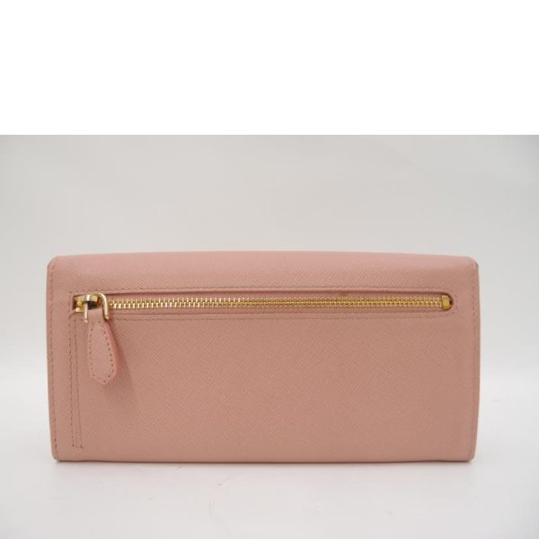 72584 2 PRADA Prada Saffiano Ribbon Twin Hook Long Wallet Bag Pink