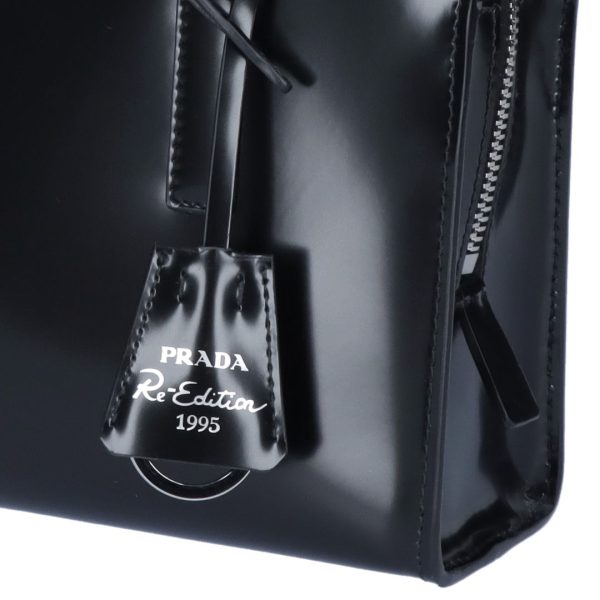 72624 5 PRADA 2WAY Bag SPAZZOLATO RE EDITION 1995 Mini Black