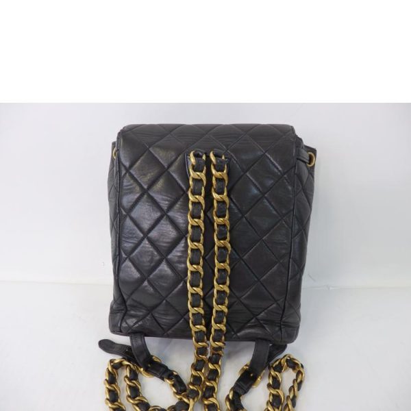 72625 2 Chanel Cocomark Chain Backpack Lambskin Black