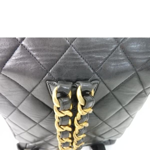 72625 6 Chanel Cocomark Chain Backpack Lambskin Black