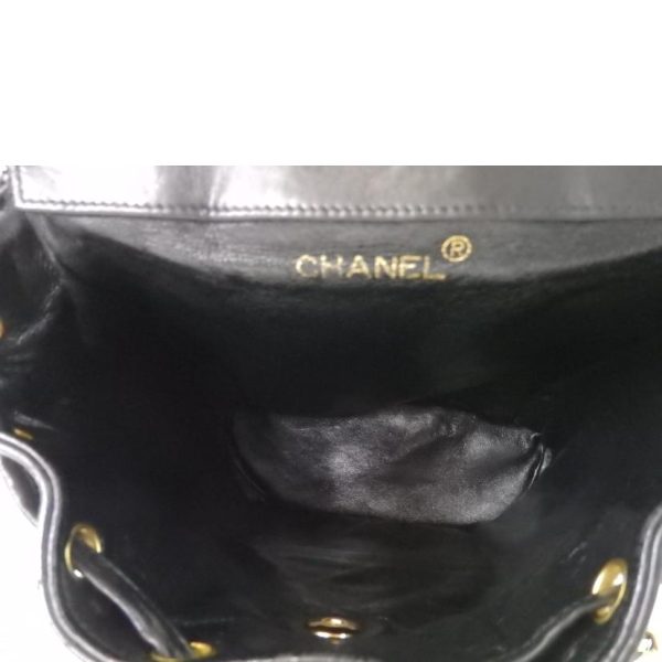 72625 7 Chanel Cocomark Chain Backpack Lambskin Black