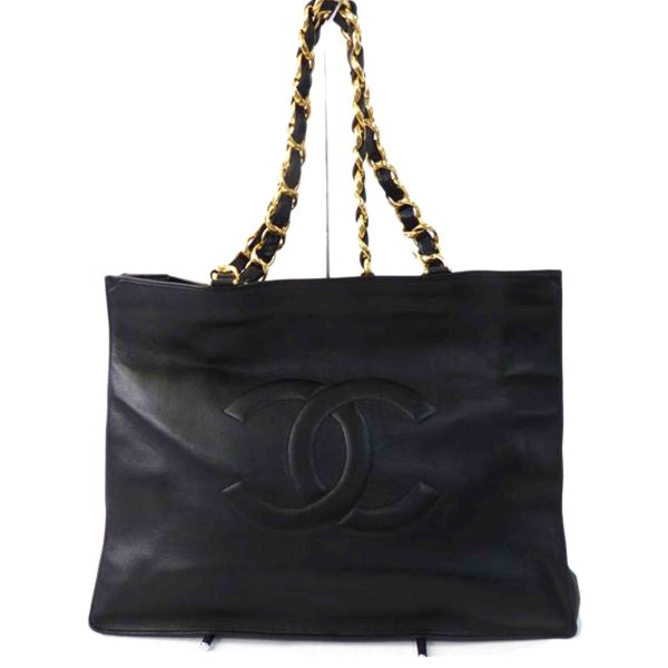 72663 1 Chanel Cocomark Chain Tote Bag Black