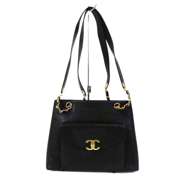 72670 1 Chanel Cocomark Chain Shoulder Bag Caviar Black