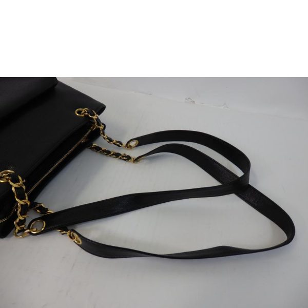 72670 5 Chanel Cocomark Chain Shoulder Bag Caviar Black