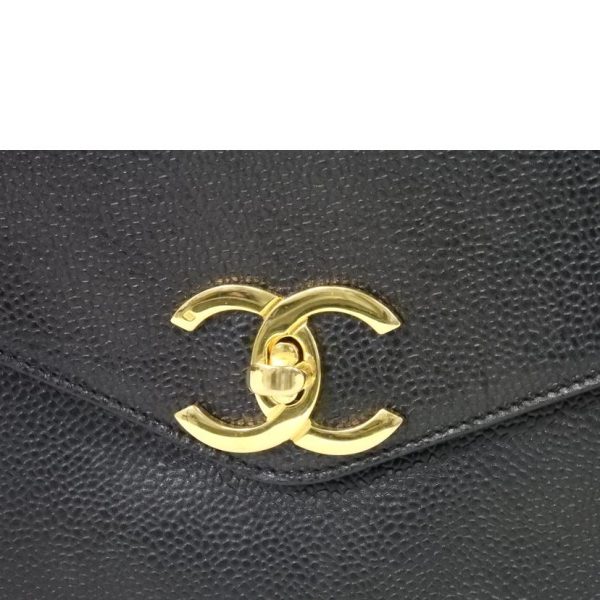 72670 7 Chanel Cocomark Chain Shoulder Bag Caviar Black