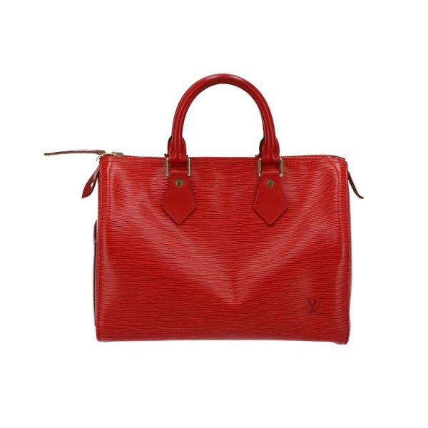 72706 2 Louis Vuitton Speedy 25 Handbag Epi Castilian Red