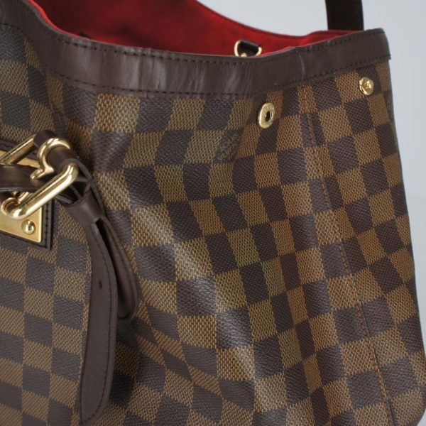 72714 10 Louis Vuitton Hampstead MM Damier Ebene Tote Bag Brown