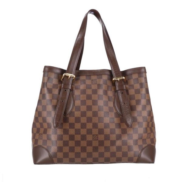 72714 2 Louis Vuitton Hampstead MM Damier Ebene Tote Bag Brown