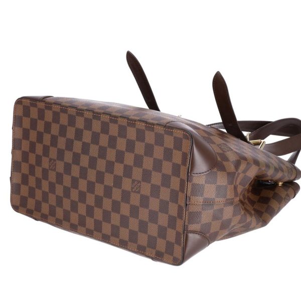 72714 3 Louis Vuitton Hampstead MM Damier Ebene Tote Bag Brown