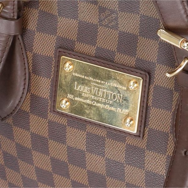 72714 6 Louis Vuitton Hampstead MM Damier Ebene Tote Bag Brown