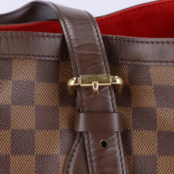 72714 7 Louis Vuitton Hampstead MM Damier Ebene Tote Bag Brown