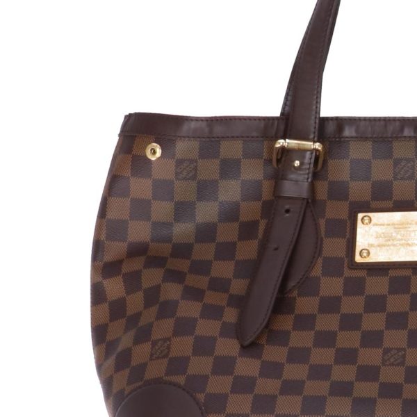 72714 8 Louis Vuitton Hampstead MM Damier Ebene Tote Bag Brown